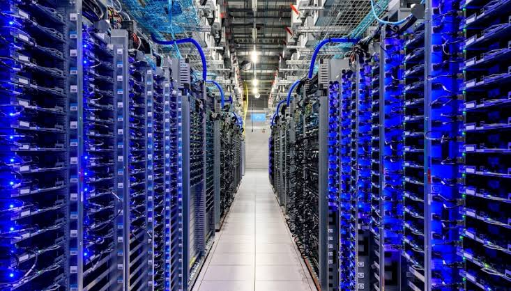 Interior view of one of our hyperscale data centers